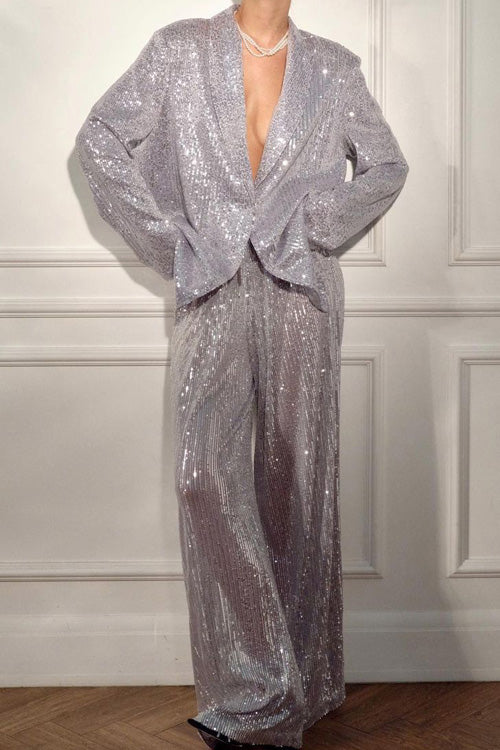 Jasper | Women's Sequined Suit Jacket and Trousers Set