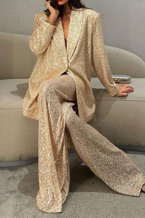 Jasper | Women's Sequined Suit Jacket and Trousers Set