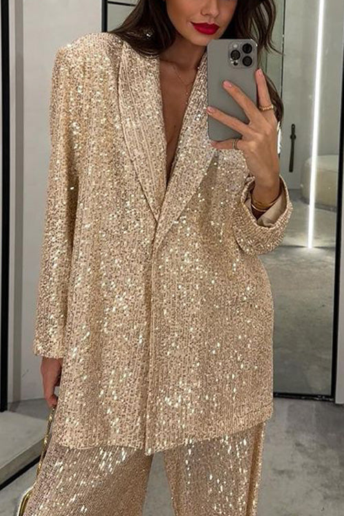 Jasper | Women's Sequined Suit Jacket and Trousers Set