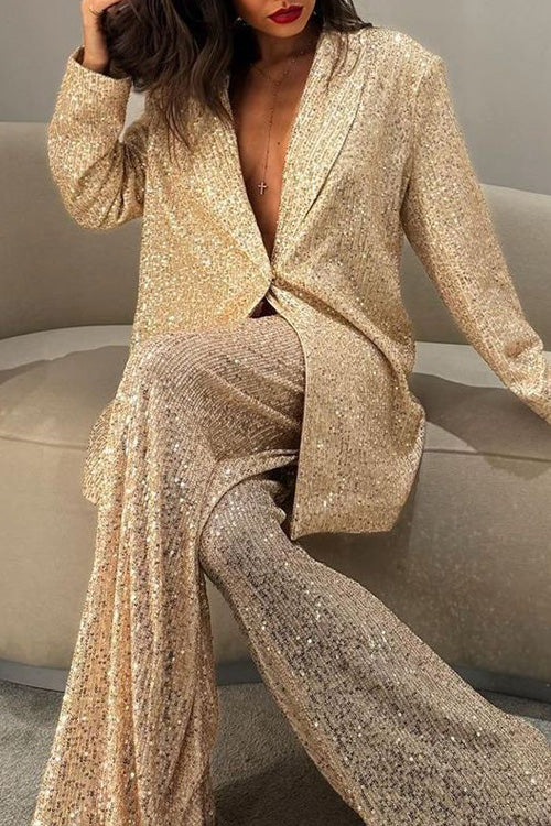 Jasper | Women's Sequined Suit Jacket and Trousers Set