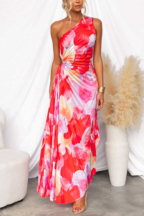 Yanira | Women's Pleated One-Shoulder Dress