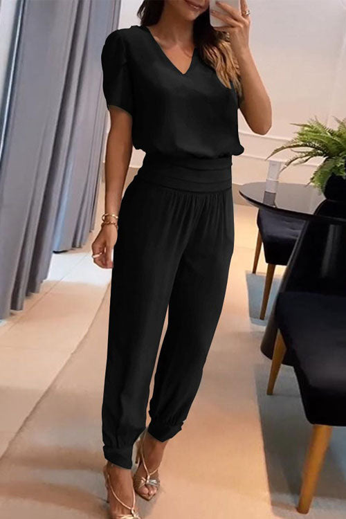 Alea | Women's V-Neck Two-Piece Set