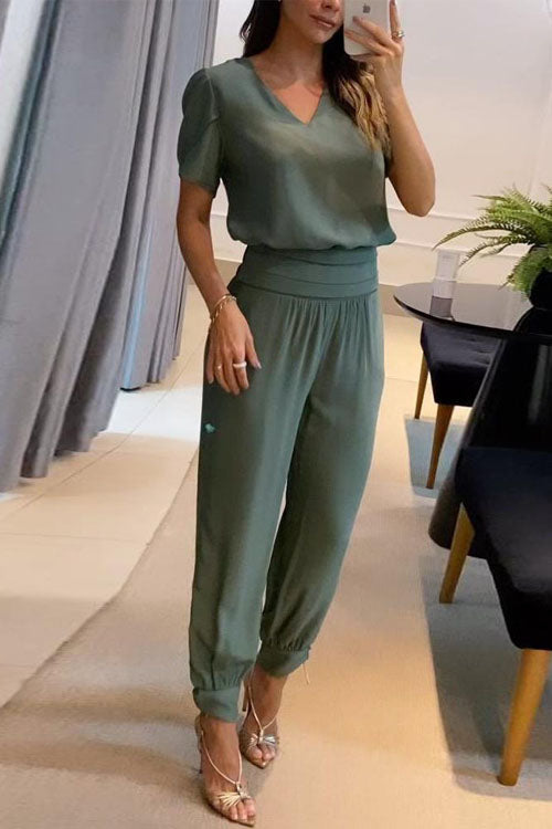 Alea | Women's V-Neck Two-Piece Set