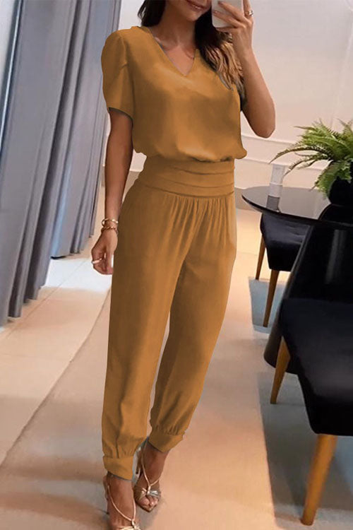 Alea | Women's V-Neck Two-Piece Set