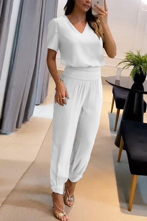 Alea | Women's V-Neck Two-Piece Set
