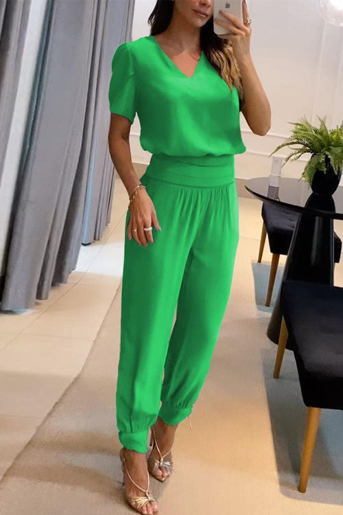 Alea | Women's V-Neck Two-Piece Set