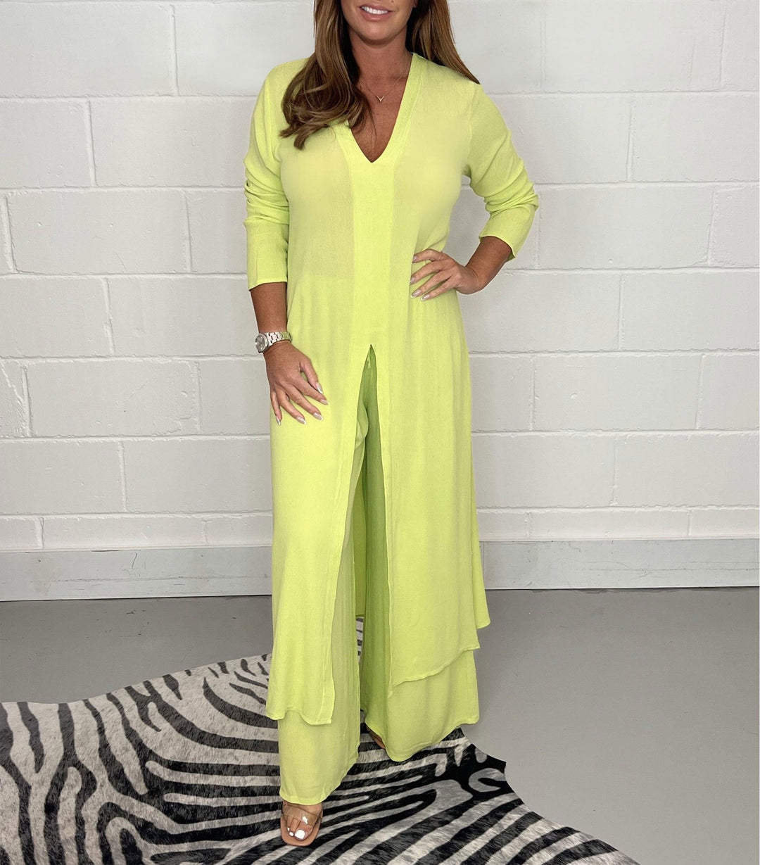 Lany | Women's Casual Longline Top and Pants Set