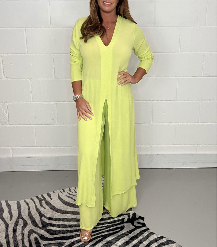 Lany | Women's Casual Longline Top and Pants Set
