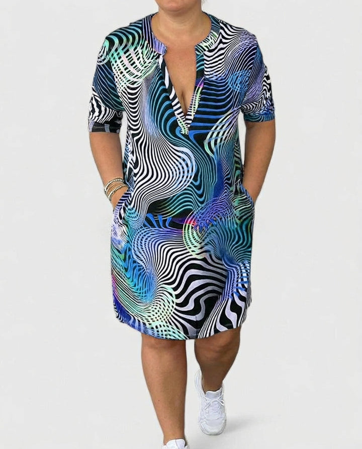 Niamh | Women's V-Neck Midi Dress