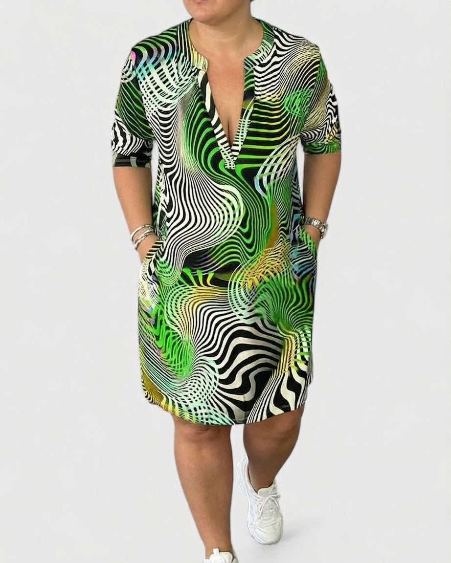Niamh | Women's V-Neck Midi Dress