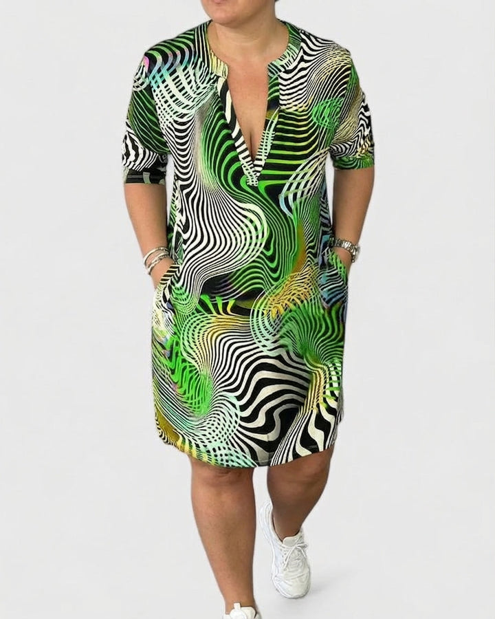 Niamh | Women's V-Neck Midi Dress