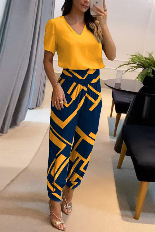 Alea | Women's V-Neck Two-Piece Set