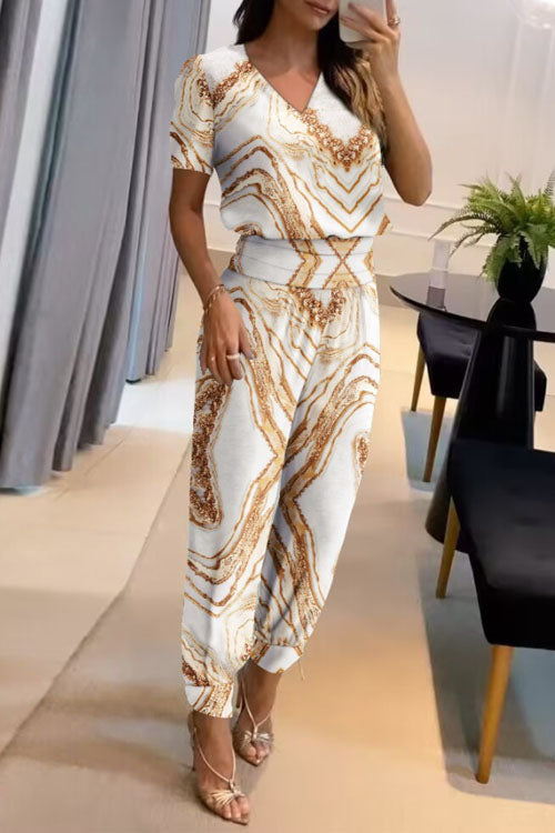 Alea | Women's V-Neck Two-Piece Set