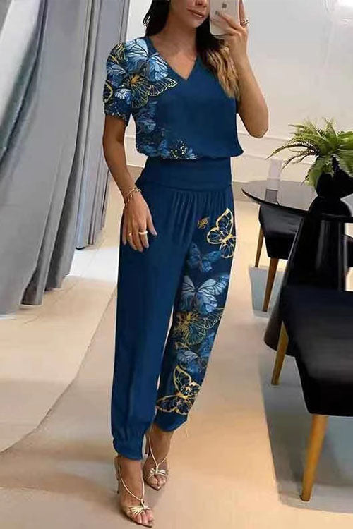 Alea | Women's V-Neck Two-Piece Set