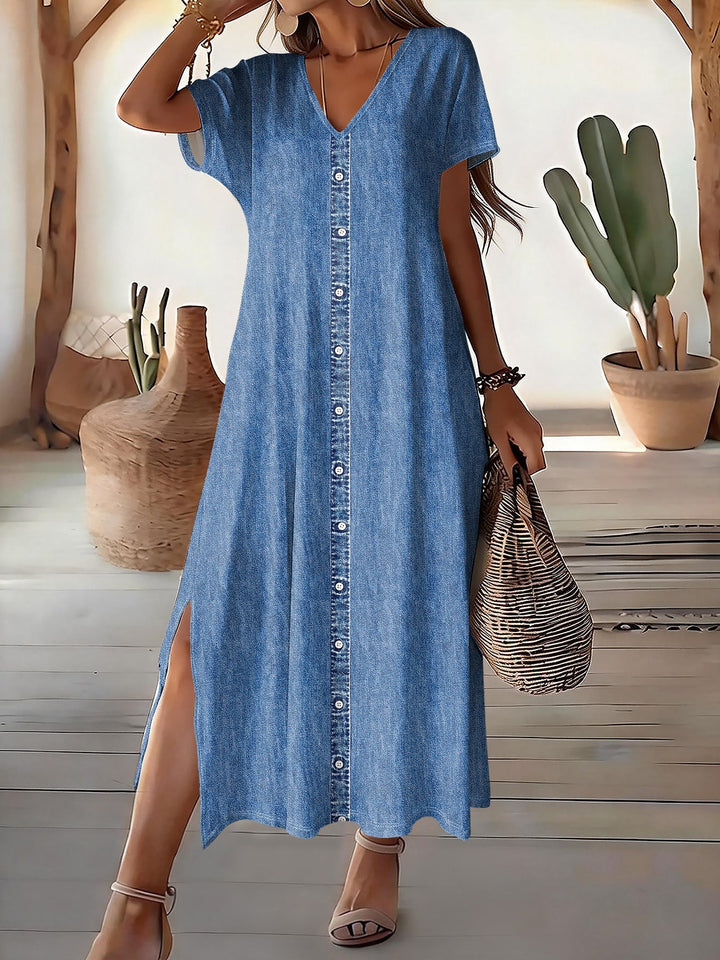 Helen | Women's Retro Denim Dress