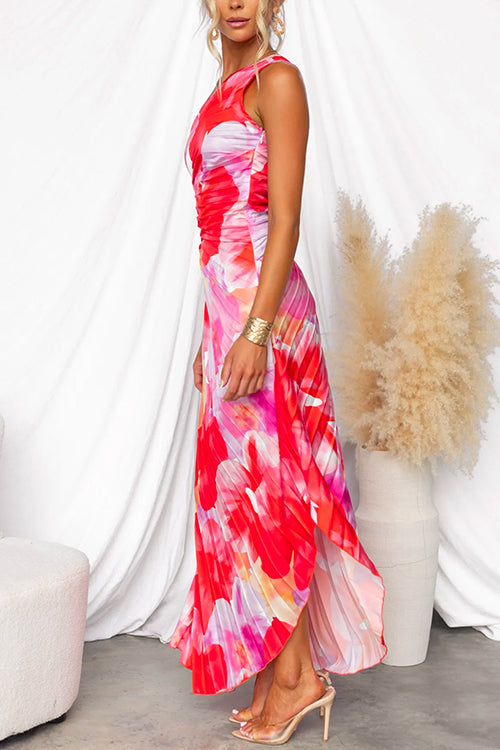 Yanira | Women's Pleated One-Shoulder Dress