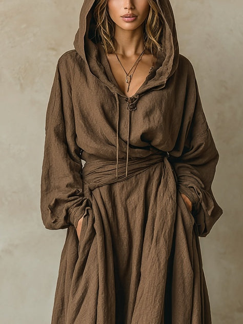 Hazel | Women's Brown Full-Length Maxi Dress