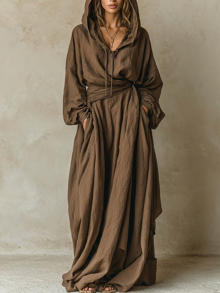 Hazel | Women's Brown Full-Length Maxi Dress