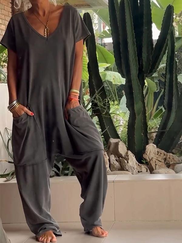 Ayla | Women's V-Neck Jumpsuit