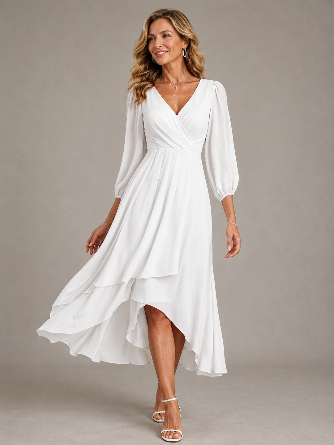 Mia | Women's V-Neck Flowing Maxi Dress