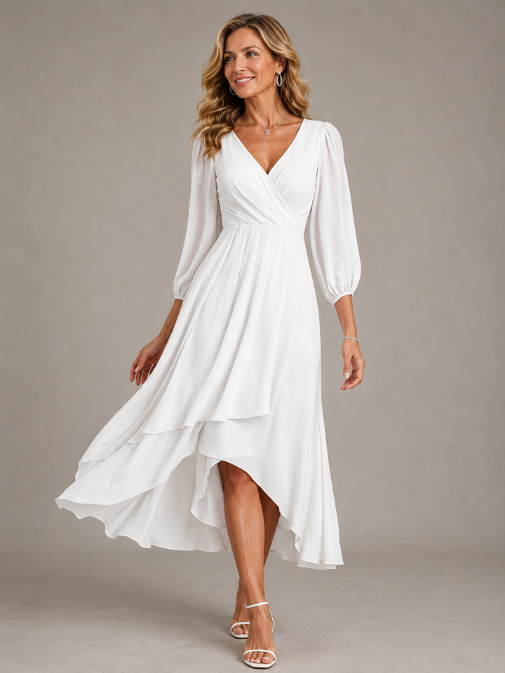 Mia | Women's V-Neck Flowing Maxi Dress