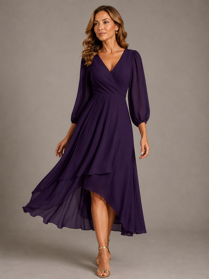 Mia | Women's V-Neck Flowing Maxi Dress