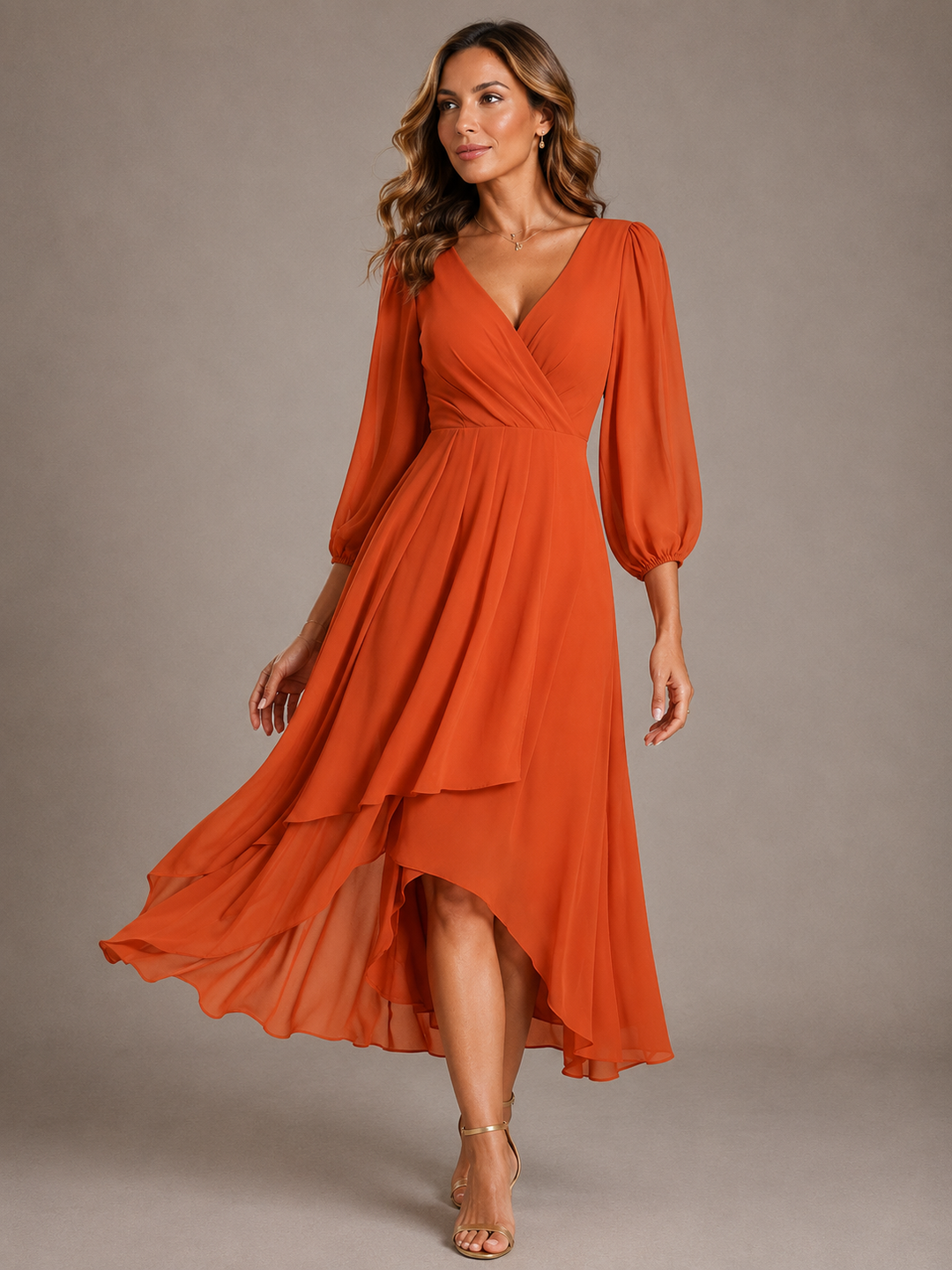 Mia | Women's V-Neck Flowing Maxi Dress