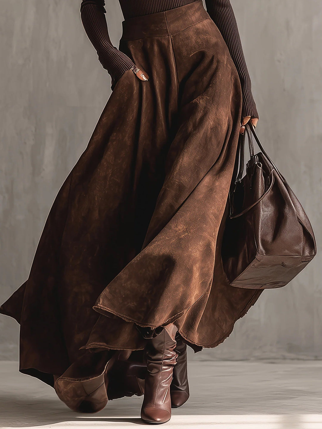 Brooklyn | Women's Distressed Midi Skirt Two-Piece Set