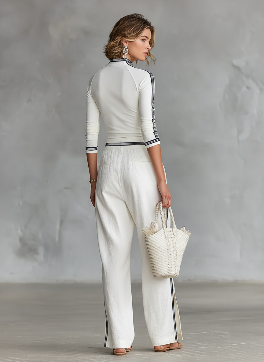 Amber | Women's High-Neck Long Sleeve Two-Piece Set