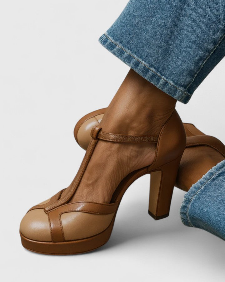 Seliora | Women's Round-Toe Wide Heel Pumps