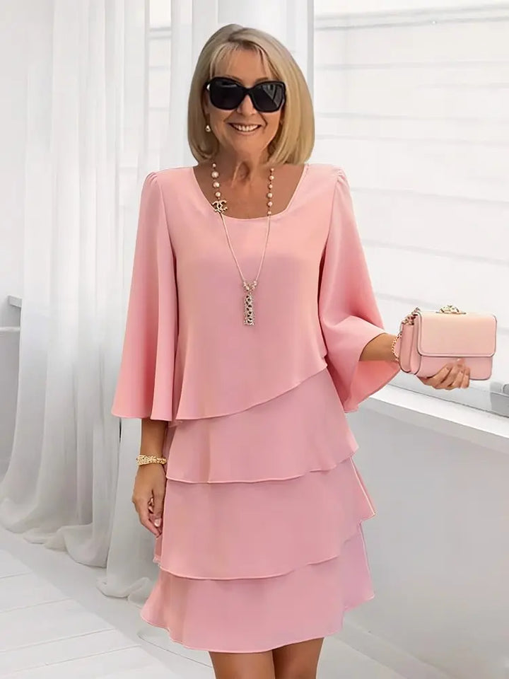 Catherine | Women's A-Line Ruffle Maxi Dress