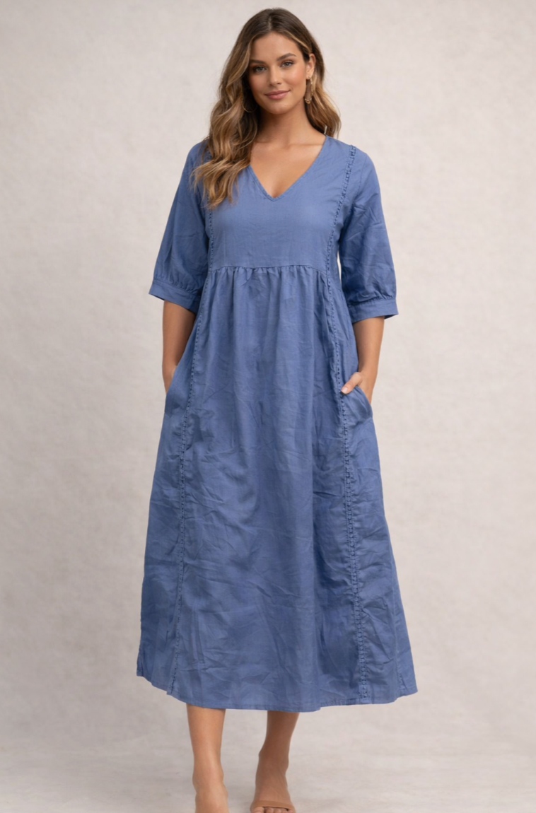 Melissa | Women's Round Neck Long Sleeve Dress