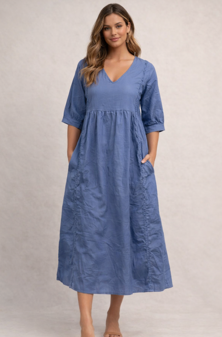 Melissa | Women's Round Neck Long Sleeve Dress