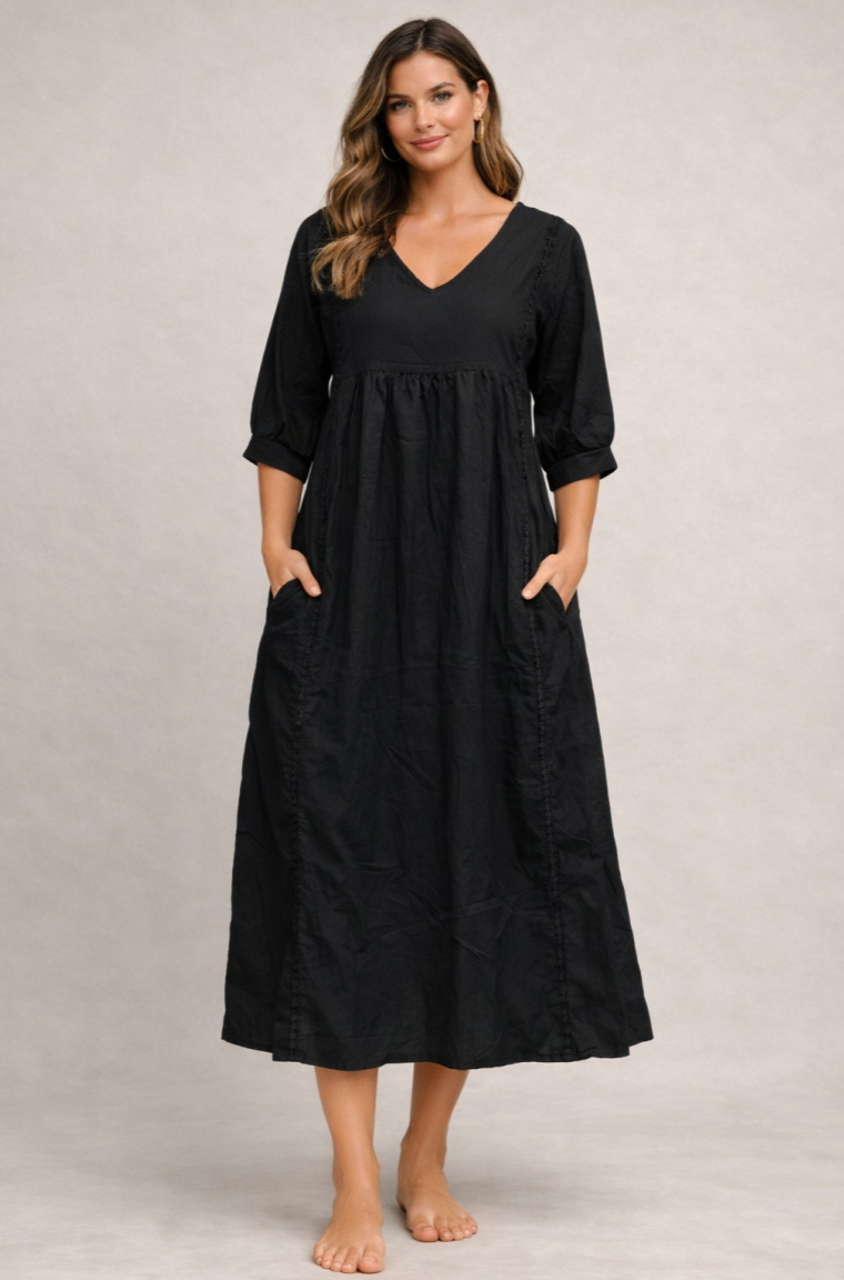 Melissa | Women's Round Neck Long Sleeve Dress