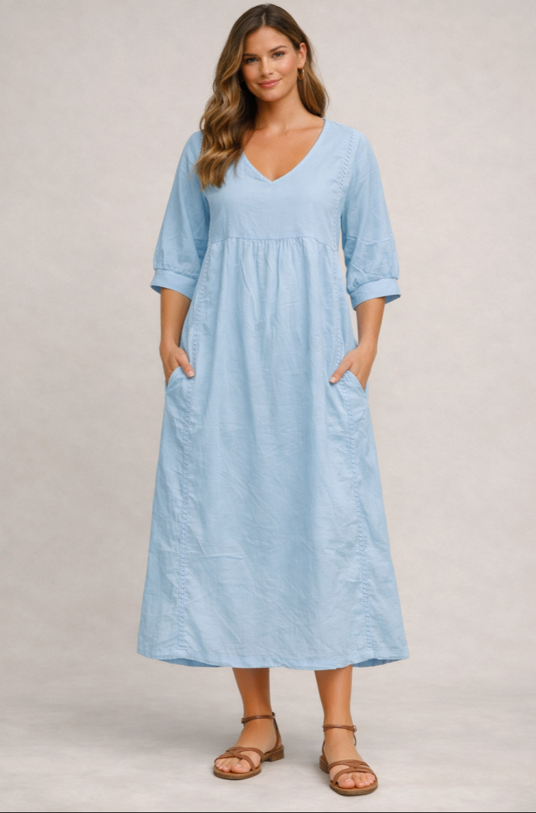 Melissa | Women's Round Neck Long Sleeve Dress