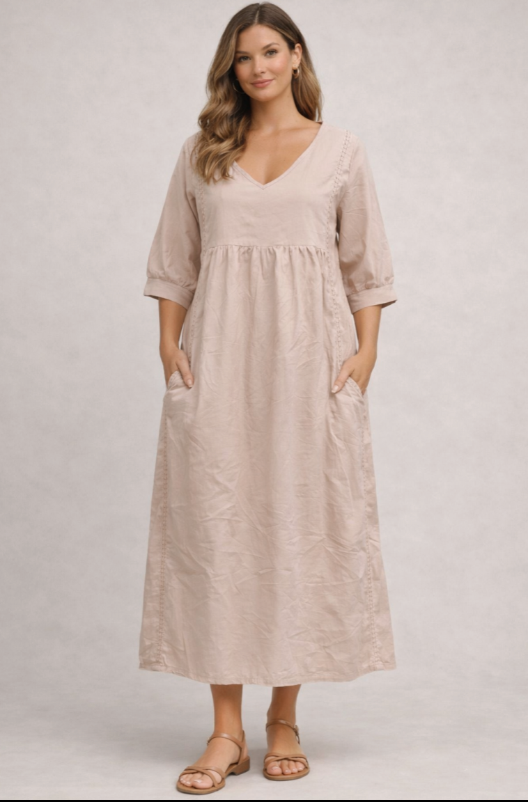 Melissa | Women's Round Neck Long Sleeve Dress