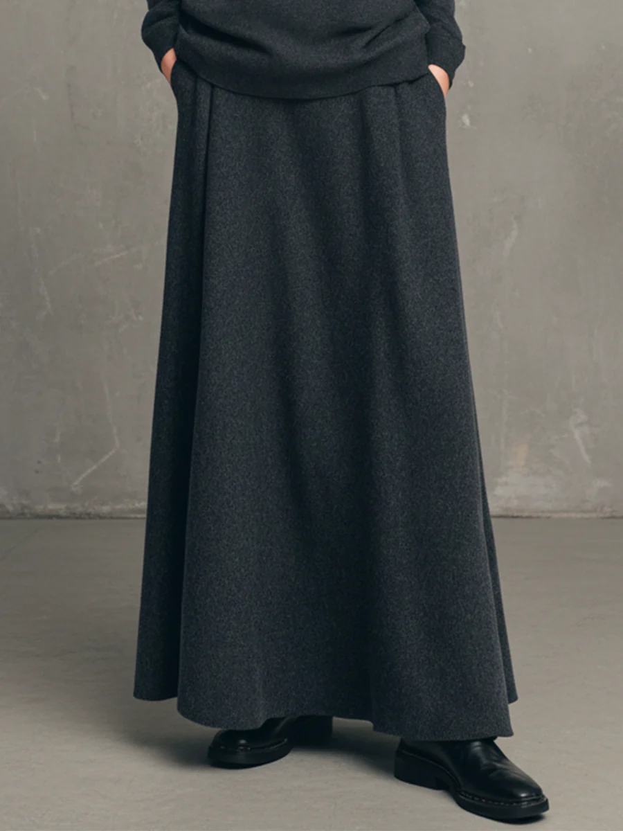 Isla | Women's High-Neck Top and Flared Skirt Set