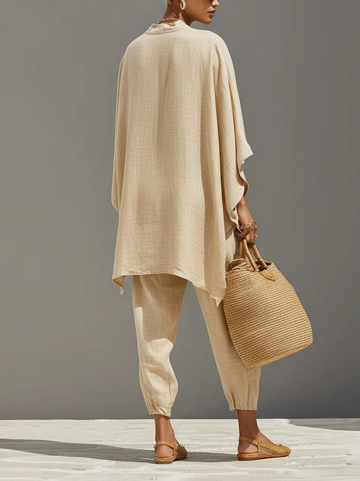 Kiera | Women's Asymmetrical Hem Top & Jogger Pants Set