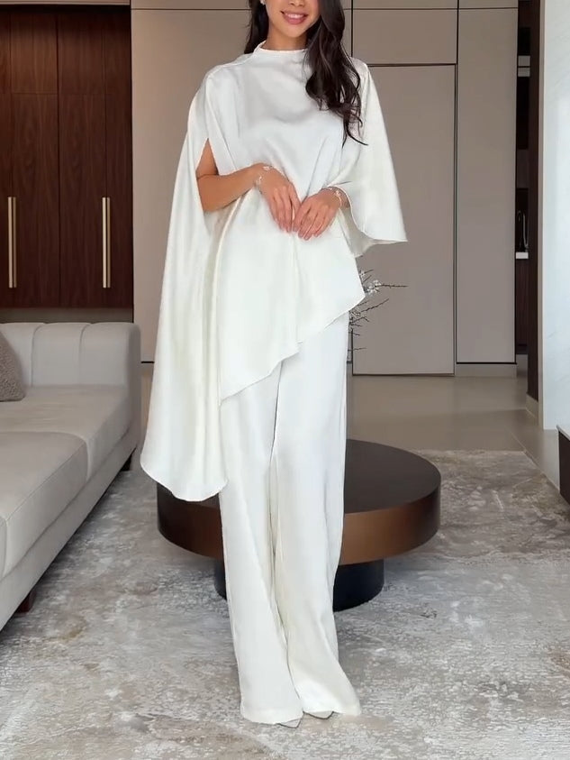 Leah | Women's Satin Top and Pants Set