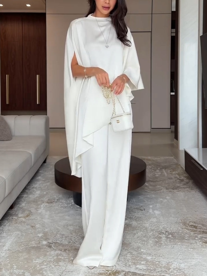 Leah | Women's Satin Top and Pants Set