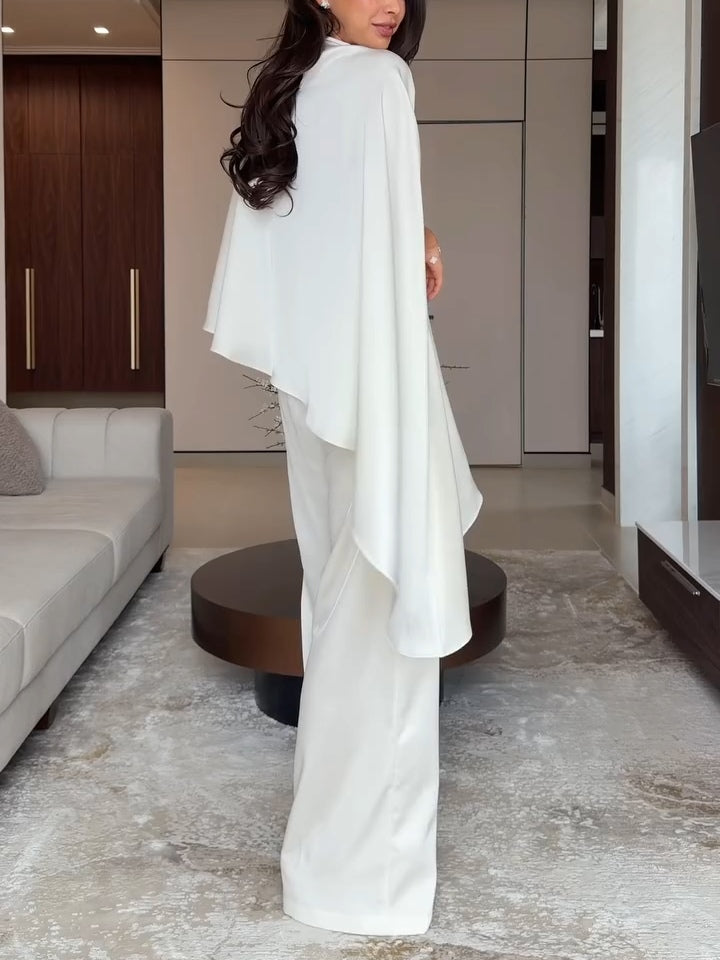 Leah | Women's Satin Top and Pants Set