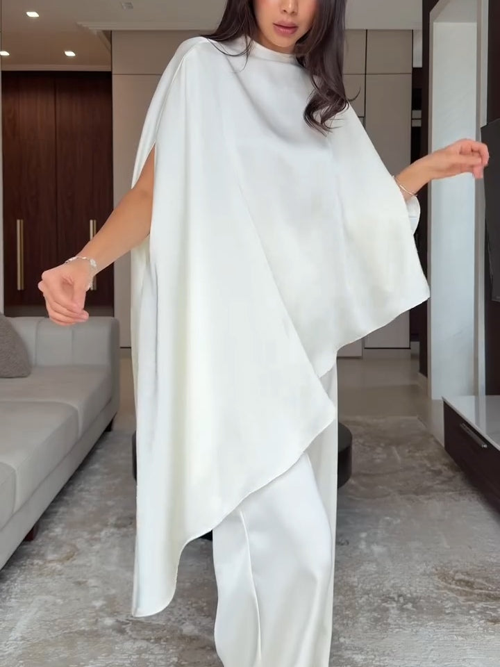 Leah | Women's Satin Top and Pants Set