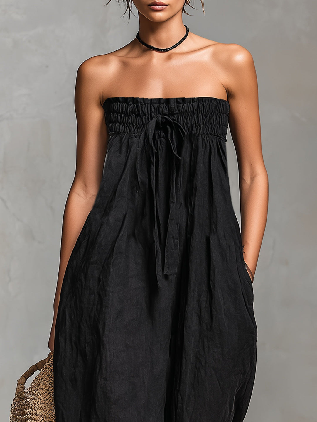 Stella | Women's Strapless Wide-Leg Jumpsuit