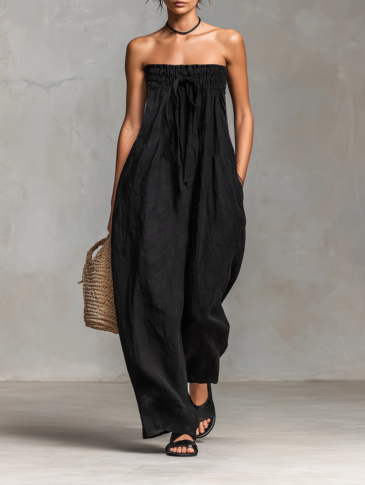 Stella | Women's Strapless Wide-Leg Jumpsuit