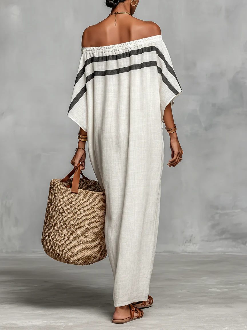 Aveline | Women's Off-Shoulder Batwing Sleeve Maxi Dress