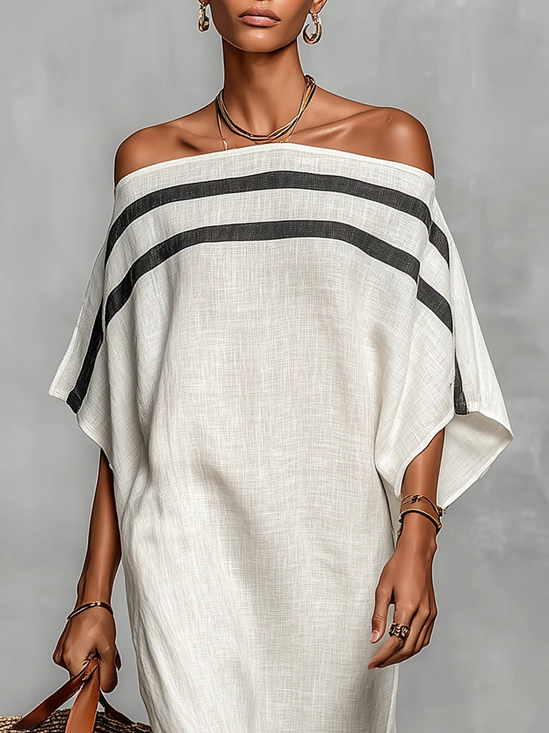 Aveline | Women's Off-Shoulder Batwing Sleeve Maxi Dress