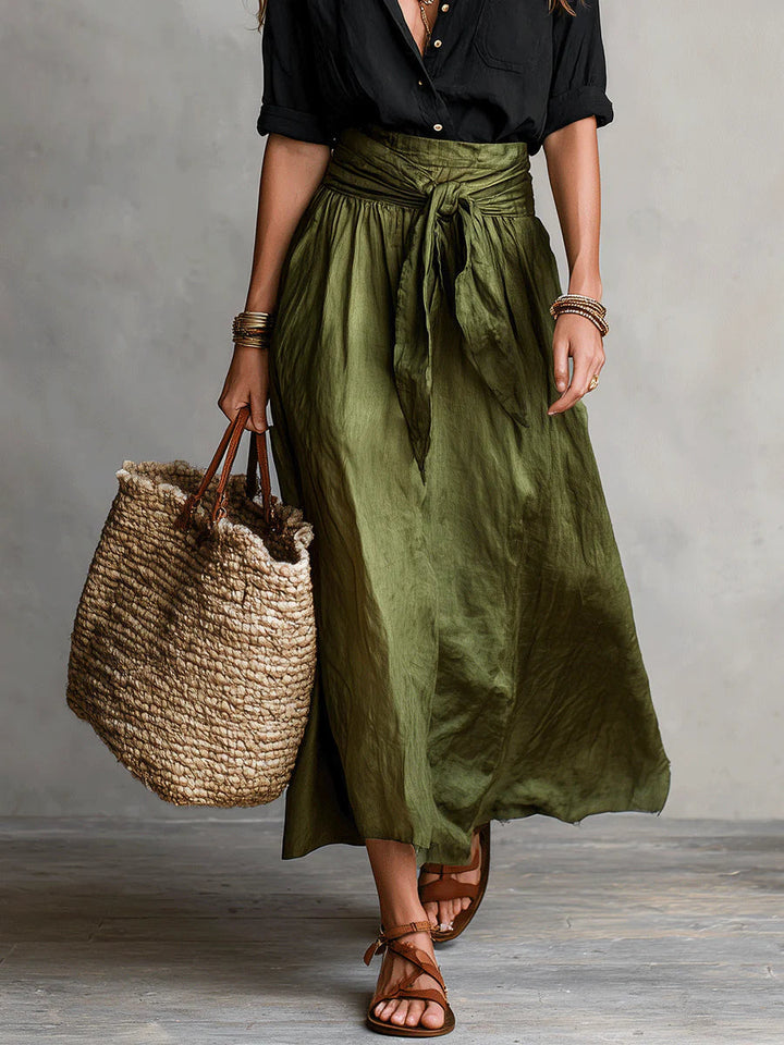 Vera | Women's Long-Sleeve Top and Midi Skirt Set
