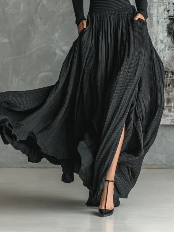 Alison | Women's Turtleneck and Pleated Skirt Set