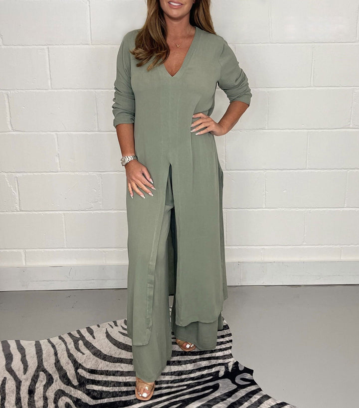 Lany | Women's Casual Longline Top and Pants Set