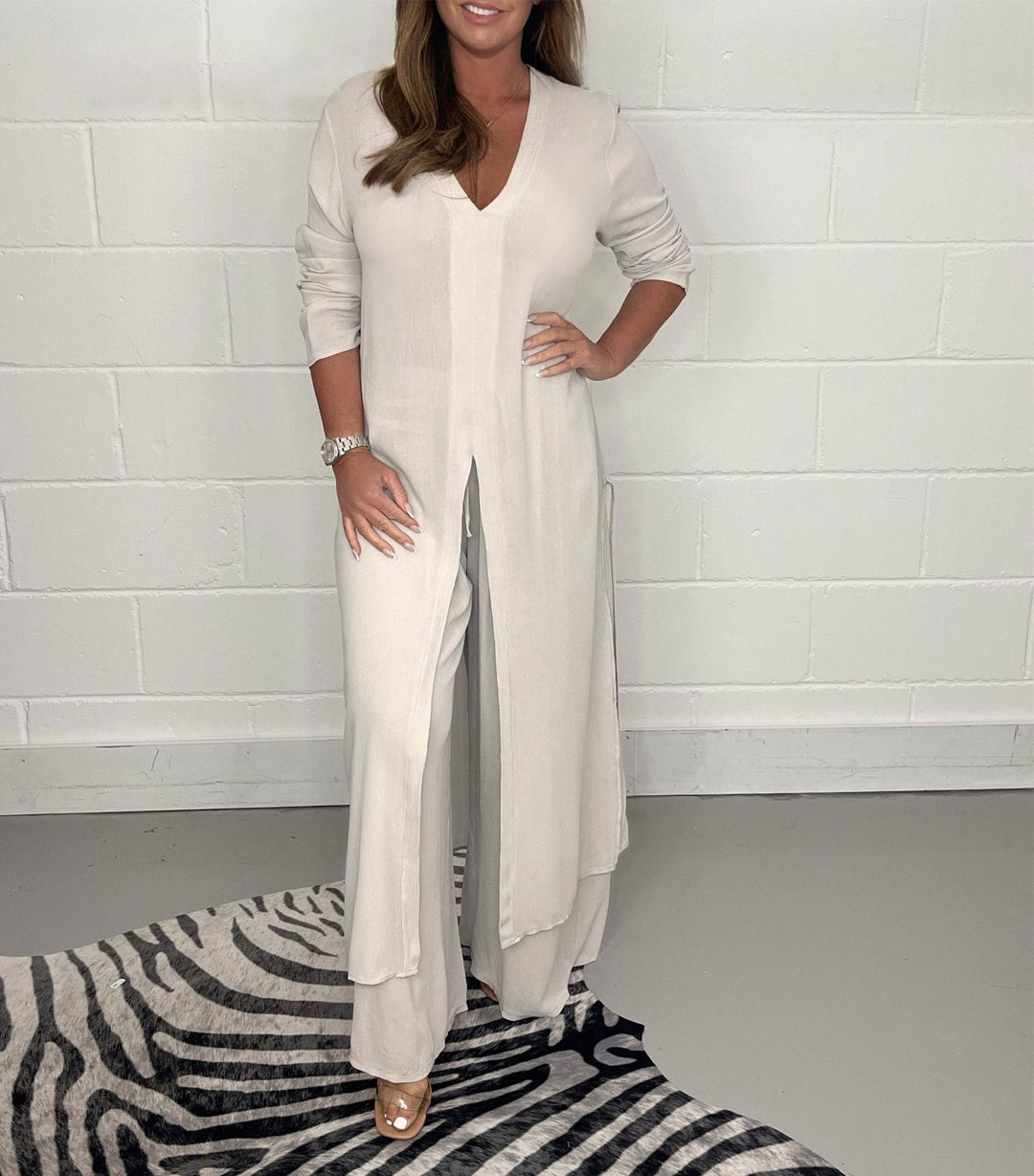 Lany | Women's Casual Longline Top and Pants Set
